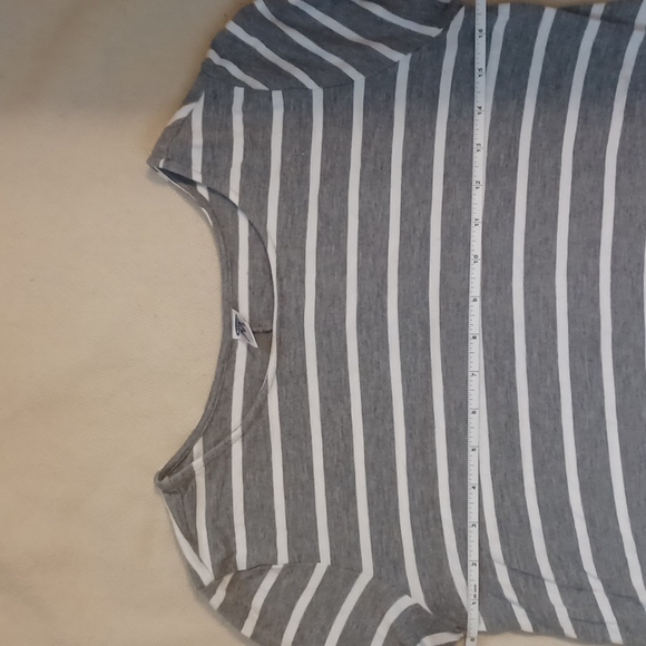 Gray and white Striped Swing Dress w/ long sleeves Old Navy Women's size S tall - Picture 14 of 17